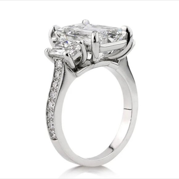 NEW ENGAGEMENT S925 STERLING SILVER DIAMOND RING, BEAUTIFUL RING, SHINY RING. - Picture 5 of 6